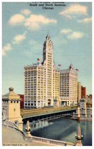 Illinois Chicago  Wrigley Building South and North Sections