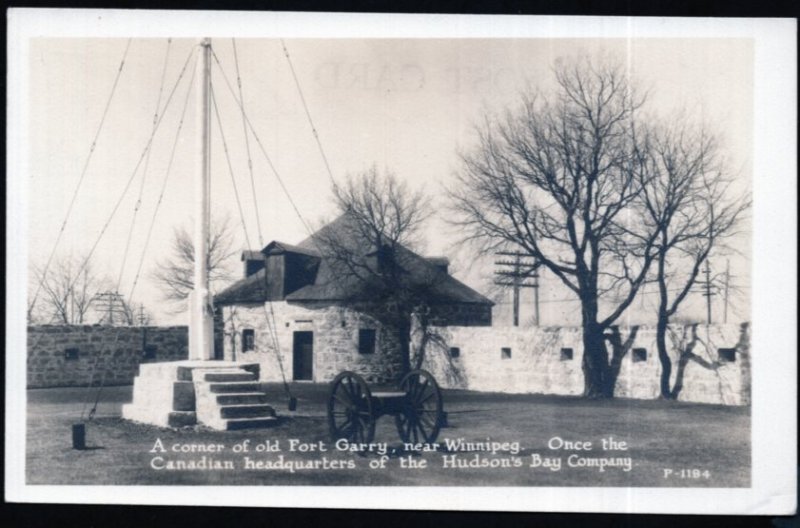 MB WINNIPEG Canadian headquarters the Hudson's Bay Company Fort Garry RPPC