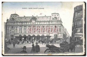 Postcard Old Paris Gare Saint Lazare