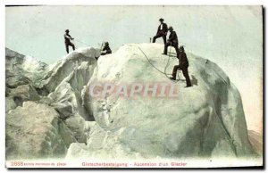 Old Postcard Ascension of Mountaineering & # 39un glacier