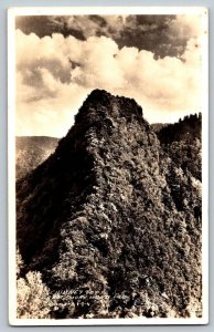 RPPC Real Photo Postcard - Chimney Tops - Smoky Mountain Park - Tennessee
