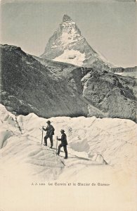 SWITZERLAND~LE CERVIN et le Glacier de GORNER~1900s MOUNTAINEERING PHOTO POSTCRD