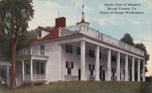 Virginia Mount Vernon South View Of Manison Home Of George Washington