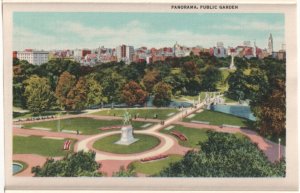 Boston, Massachusetts, Vintage 1937 Linen Folder Postcard, 22 Views