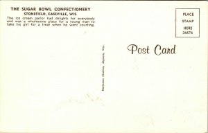 Postcard The Sugar Bowl Confectionery Stonefield Cassville Wisconsin~131175