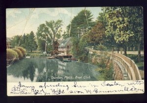 Early Taunton, Massachusetts/MA Postcard, Boat Club,