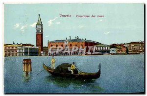 Old Postcard Venezia Panorama dal mare