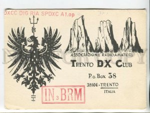 464554 1979 year Italy Trento radio QSL card to USSR