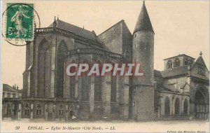 Old Postcard Epinal Church St Maurice Cote Nord