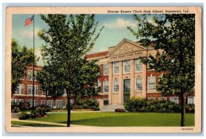 1942 George Rogers Clark High School Exterior Hammond Indiana IN Posted Postcard 