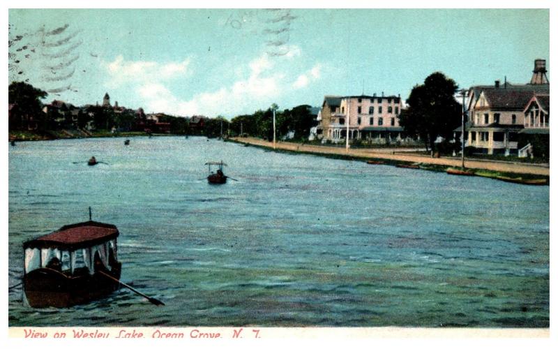 New Jersey  Ocean Grove , View on Wesley Lake