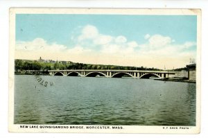 MA - Worcester. Lake Quinsigamond, New Bridge (crease)