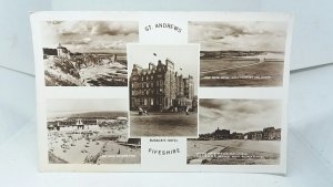 Rusacks Hotel St Andrews Fife Vintage RP Postcard Golf Course Bathing Pool