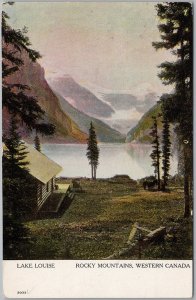 Lake Louise Rocky Mountains Canada Postcard Warwick Bros Rutter 1906 H82