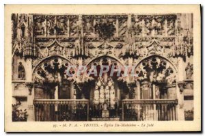 Postcard Old Church Ste Madeleine Troyes The Jube