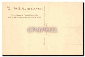 Postcard Old Paris Strolling Notre Dame and the Bridge Archeveche