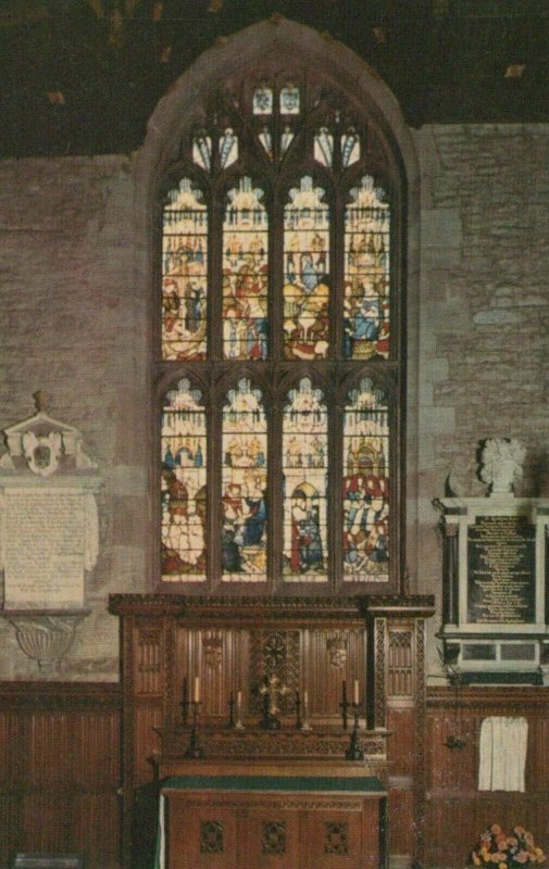 Shropshire Postcard - Ludlow Parish Church, The Palmers Gild Window  RS22093