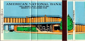 Vintage Matchbook Cover American National Bank Midwest City, Oklahoma MB103