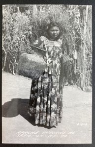 Mint USA RPPC Postcard Native American Apache Indian Woman