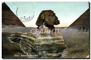 Postcard Ancient Egypt Egypt Cairo Sphinx and Pyramids