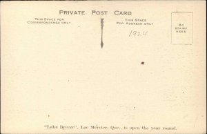 LAC MERCIER QUEBEC Lake Breeze c1910 Postcard