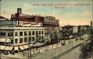 New York City NYC NY Seventh Avenue Turkish Trophies c1910 Vintage Postcard