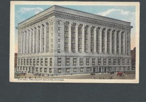 Ca 1911 Post Card Chicago IL City Hall & Court House