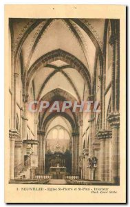 Old Postcard Neuwiller Church of St Peter and St Paul Interieur