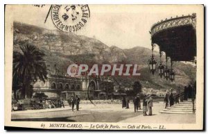 Old Postcard Monte Carlo Le Cafe de Paris