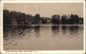 Goffstown New Hampshire NH Glen Lake and Camps Vintage Postcard