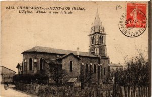 CPA CHAMPAGNE au MONT-d'OR Église.Abside et vue laterale. (443881)