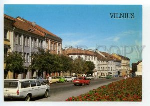 493233 USSR 1990 year Lithuania Vilnius Piles street cars postcard