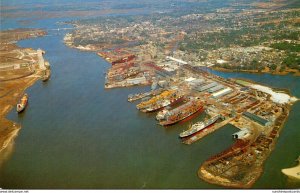 Mississippi Pascagoula River Showing Ingalls Shipyard