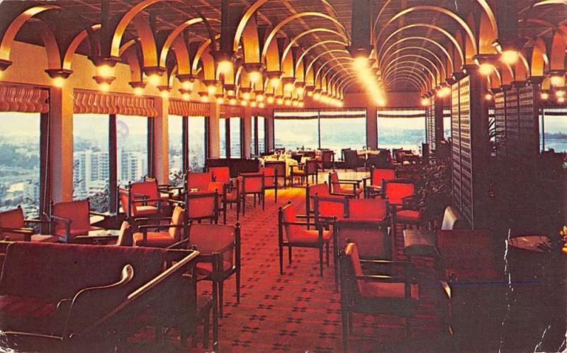 San Juan Puerto Rico Sheraton Hotel Interior Vintage Postcard K37983