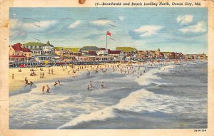 Boardwalk and Beach Ocean City, Maryland MD