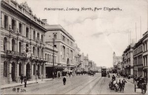 Main Street Port Elizabeth South Africa c1907 One Penny Stamp Postcard H42