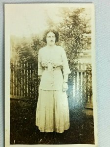 Vintage Postcard RPPC Young Woman Nicely Dressed Portrait