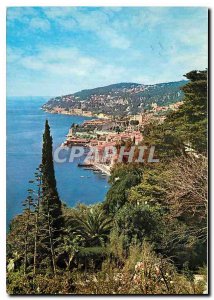 Modern Postcard Villefranche sur Mer French Riviera Panorama