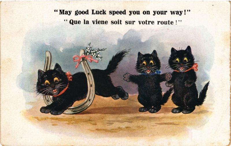 CPA AK CATS May good Luck speed you on your way! (a2173)