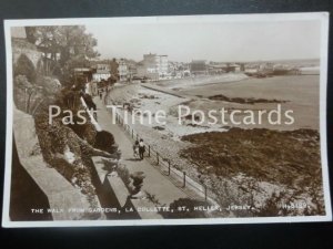 c1955 RPPC - The Walk from Gardens, La Collette, St. Helier, Jersey