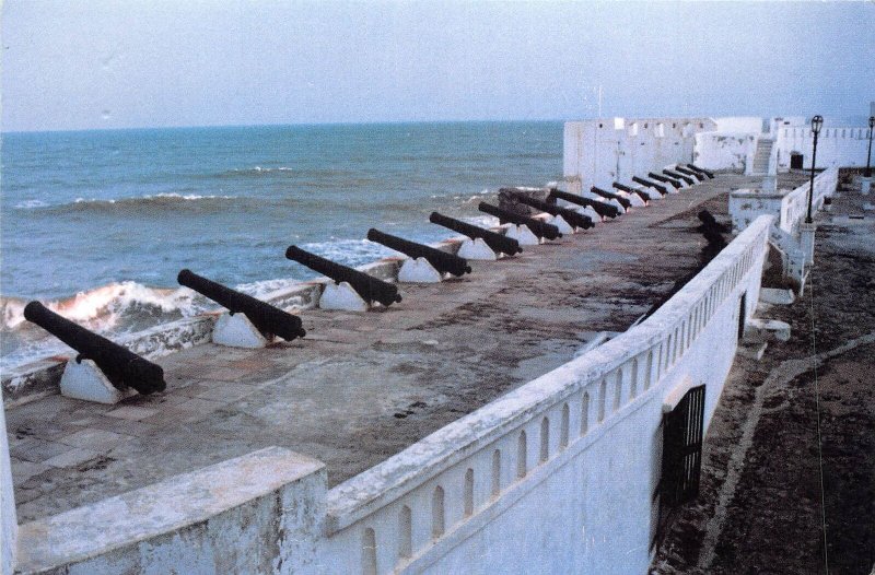 Lot345 canon row at the cape coast castle ghana west  africa