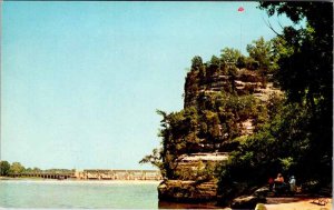 Postcard INDIAN SCENE Starved Rock State Park Illinois IL AO8914