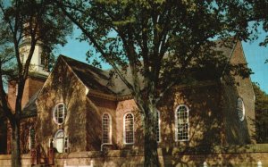 Vintage Postcard View of Bruton Parish Church Williamsburg Virginia VA