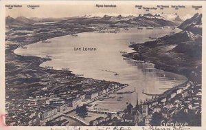 Schweiz Geneve Vue generale Real Photo