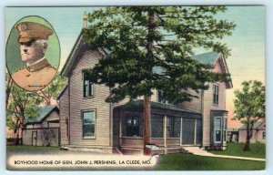 LACLEDE, MISSOURI  Boyhood Home GENERAL JOHN PERSHING Linn County 1940s Postcard