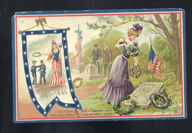 VINTAGE PATRIOTIC POSTCARD CIVIL WAR REMBRENCE RAPHAEL TUCK 1909