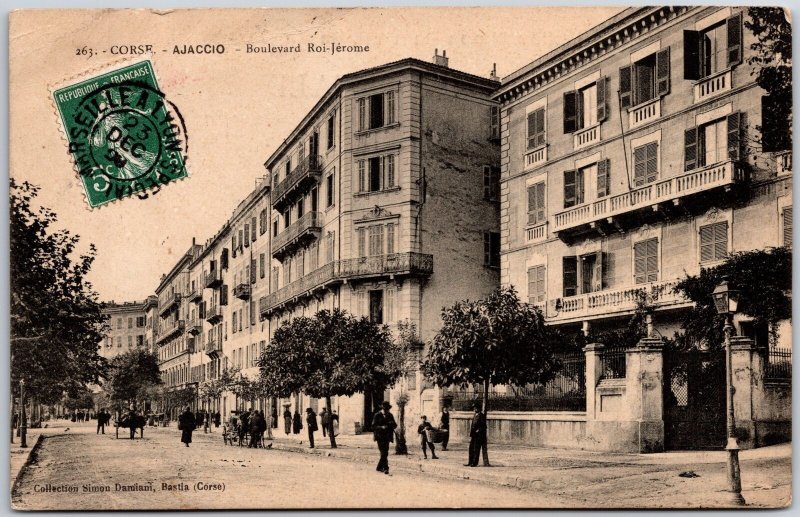 Corse Ajaccio France Boulevard Roi Jeromesimon Damiani Collection Postcard