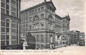 Criminal Court, Centre Street, Manhattan, New York City, Early Postcard, Unused