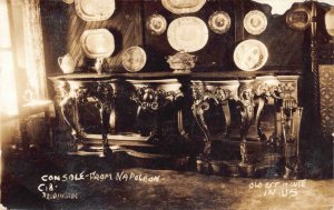 Real Photo Postcard Console From Napoleon Oldest House in United States~126815