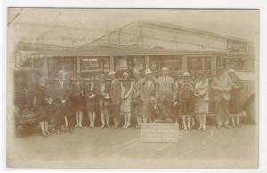 Gray Line Bus Party to Cliff House San Francisco California RPPC postcard